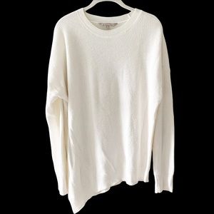 Athleta Rest Day White Asymmetrical Sweater Medium